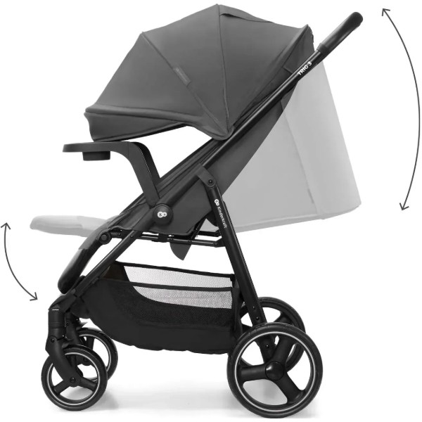 Фото - Коляска прогулочная Kinderkraft Trig 3 Tray Grey (KSTRIG03GRY000T)
